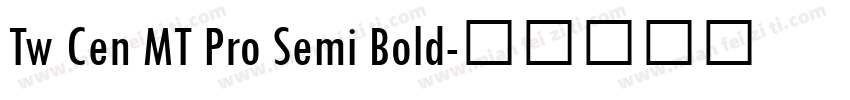 Tw Cen MT Pro Semi Bold字体转换